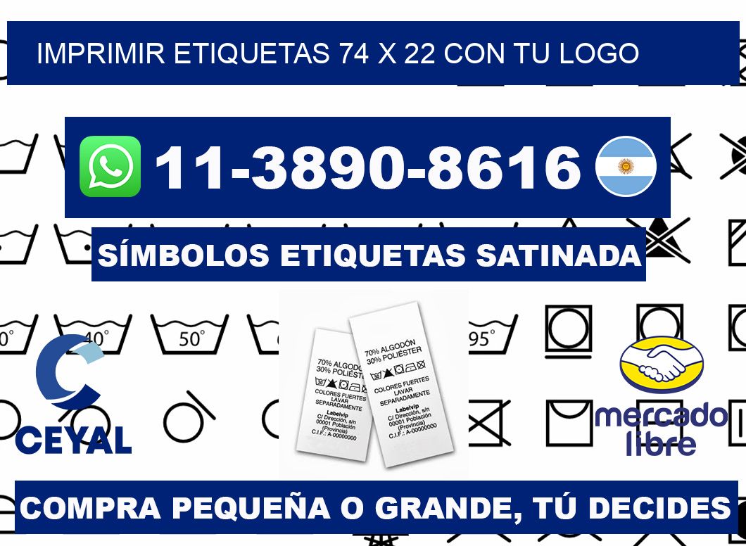 imprimir etiquetas 74 x 22 con tu logo