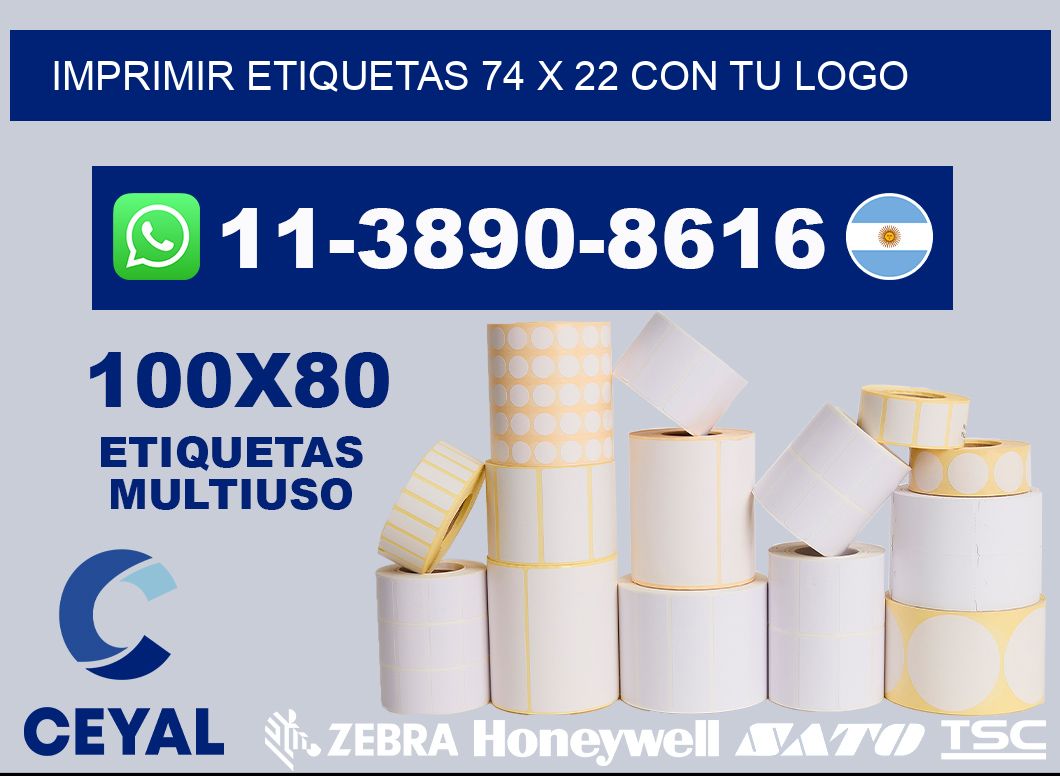 imprimir etiquetas 74 x 22 con tu logo