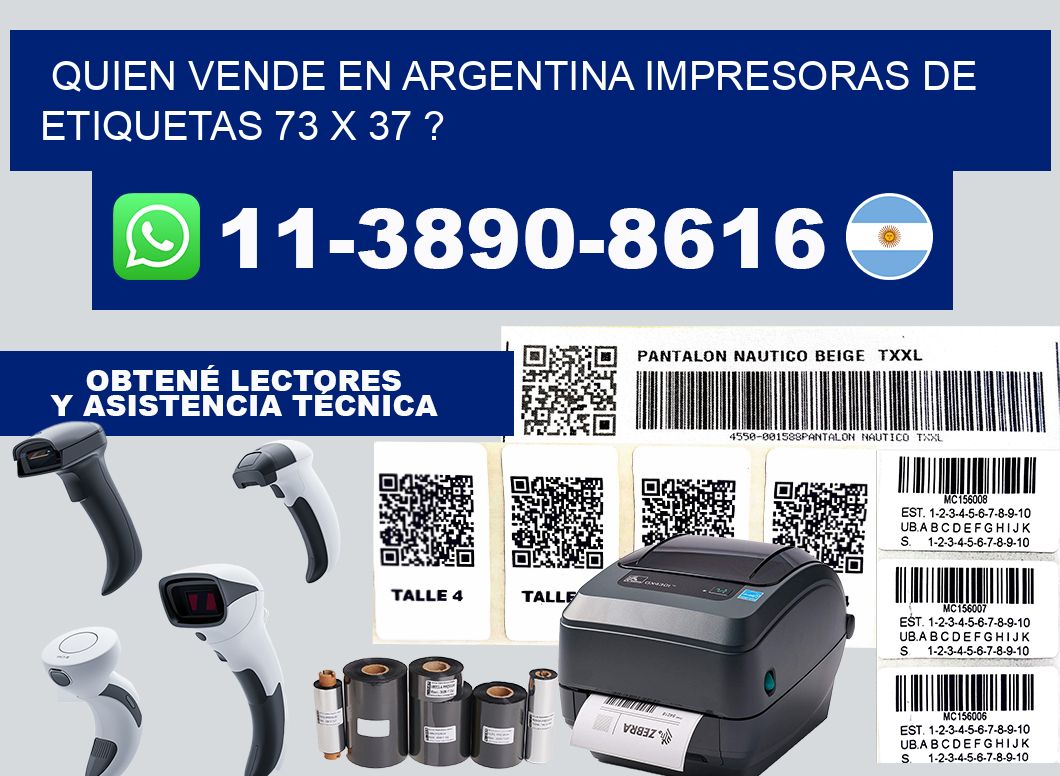 quien vende en argentina impresoras de etiquetas 73 x 37 ?