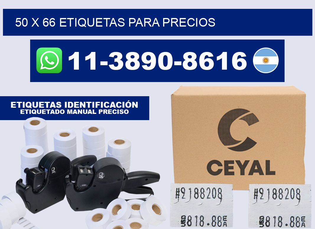 50 x 66 etiquetas para precios