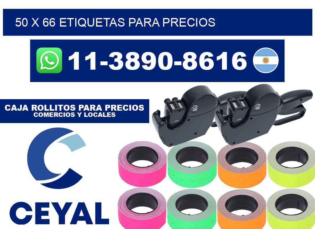 50 x 66 etiquetas para precios