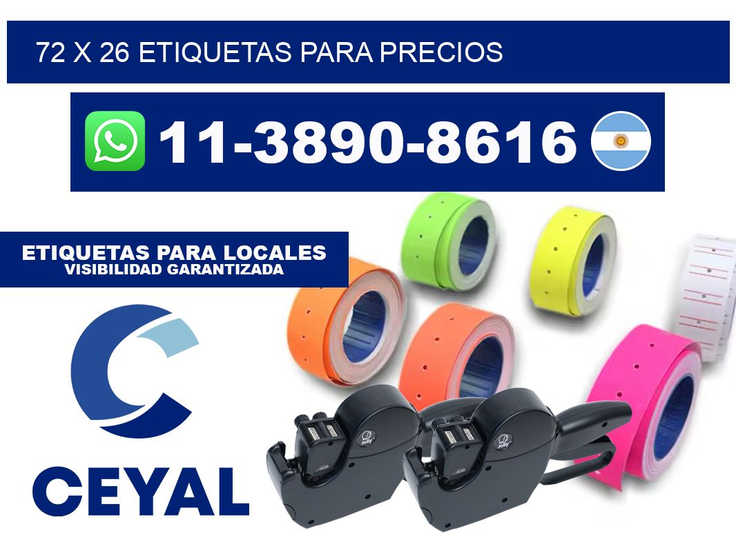 72 x 26 etiquetas para precios