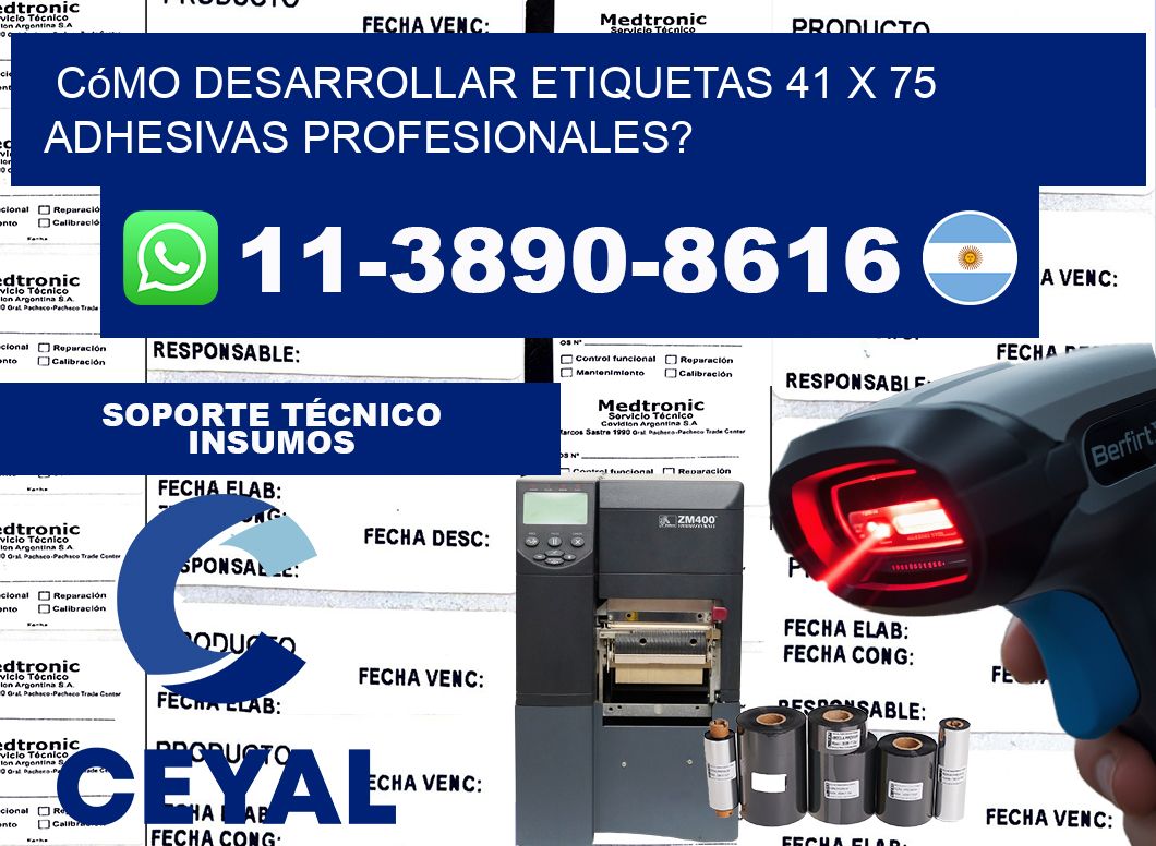 Cómo desarrollar etiquetas 41 x 75 adhesivas profesionales?