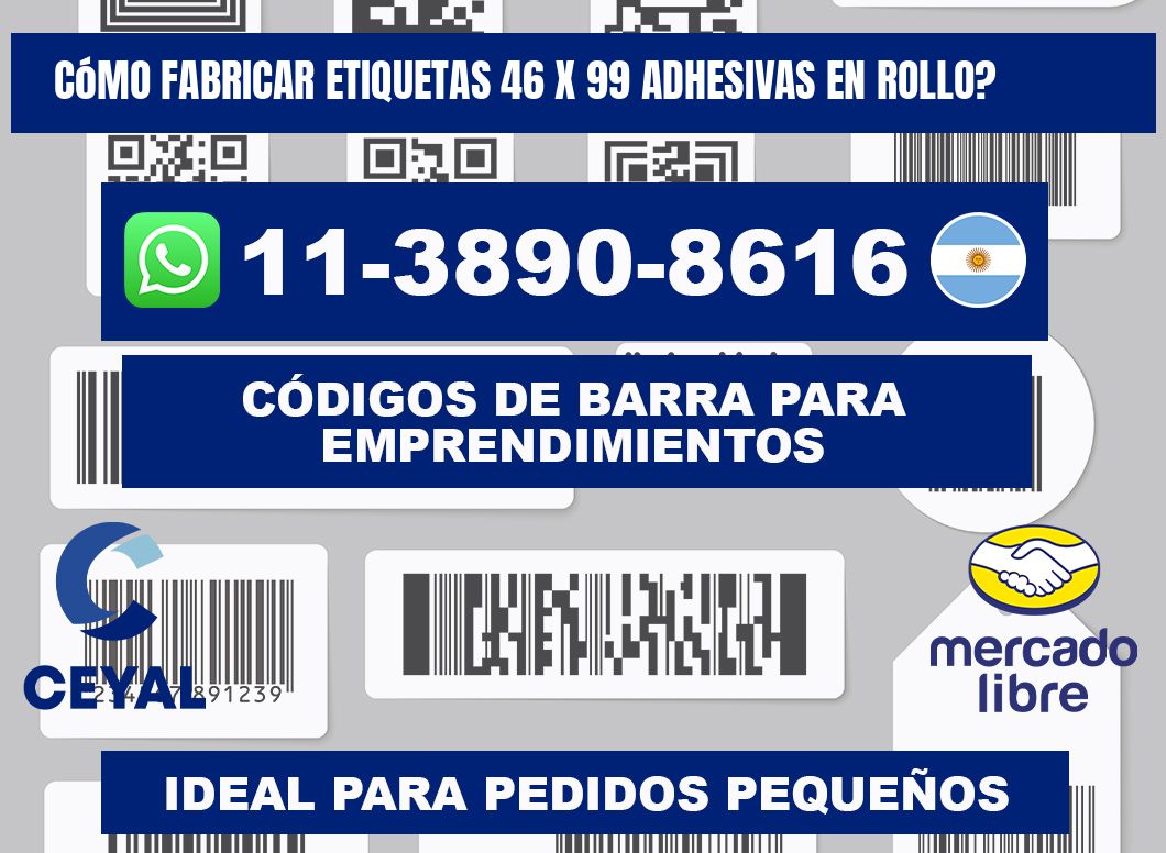 Cómo fabricar etiquetas 46 x 99 adhesivas en rollo?