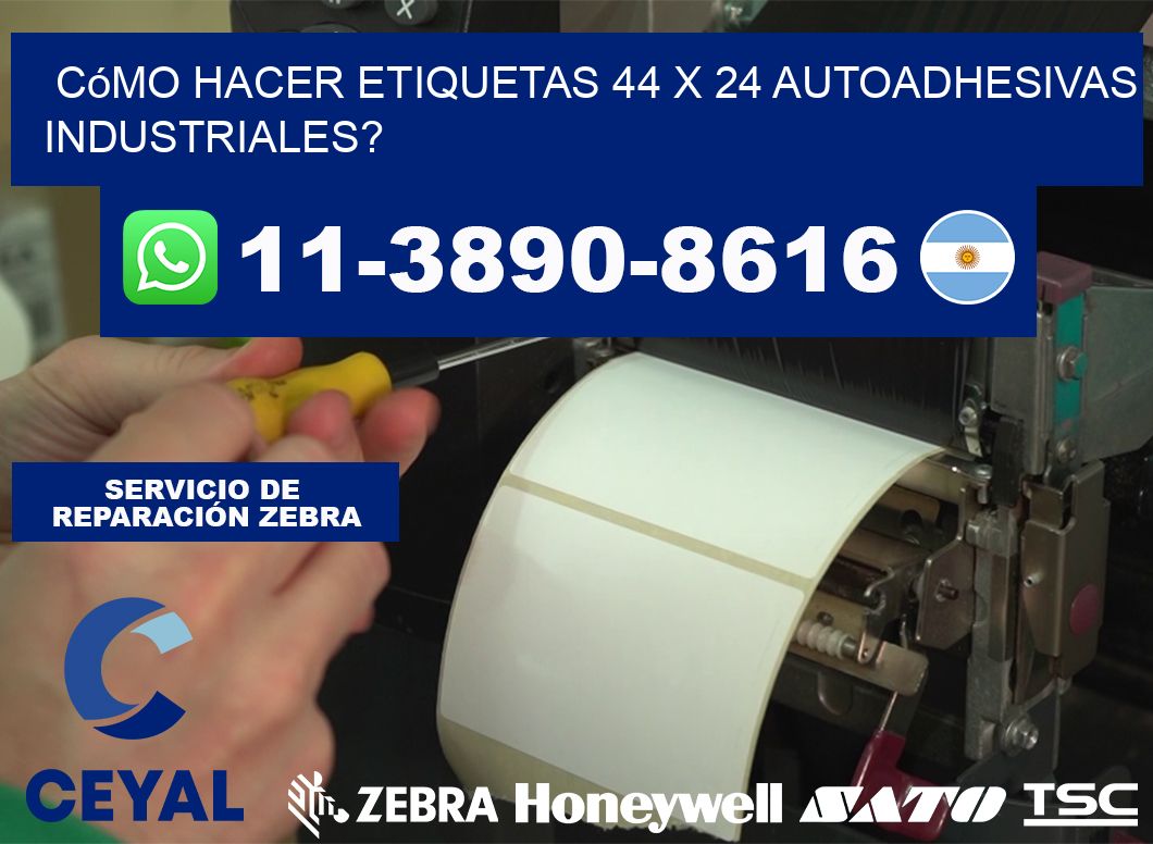 Cómo hacer etiquetas 44 x 24 autoadhesivas industriales?