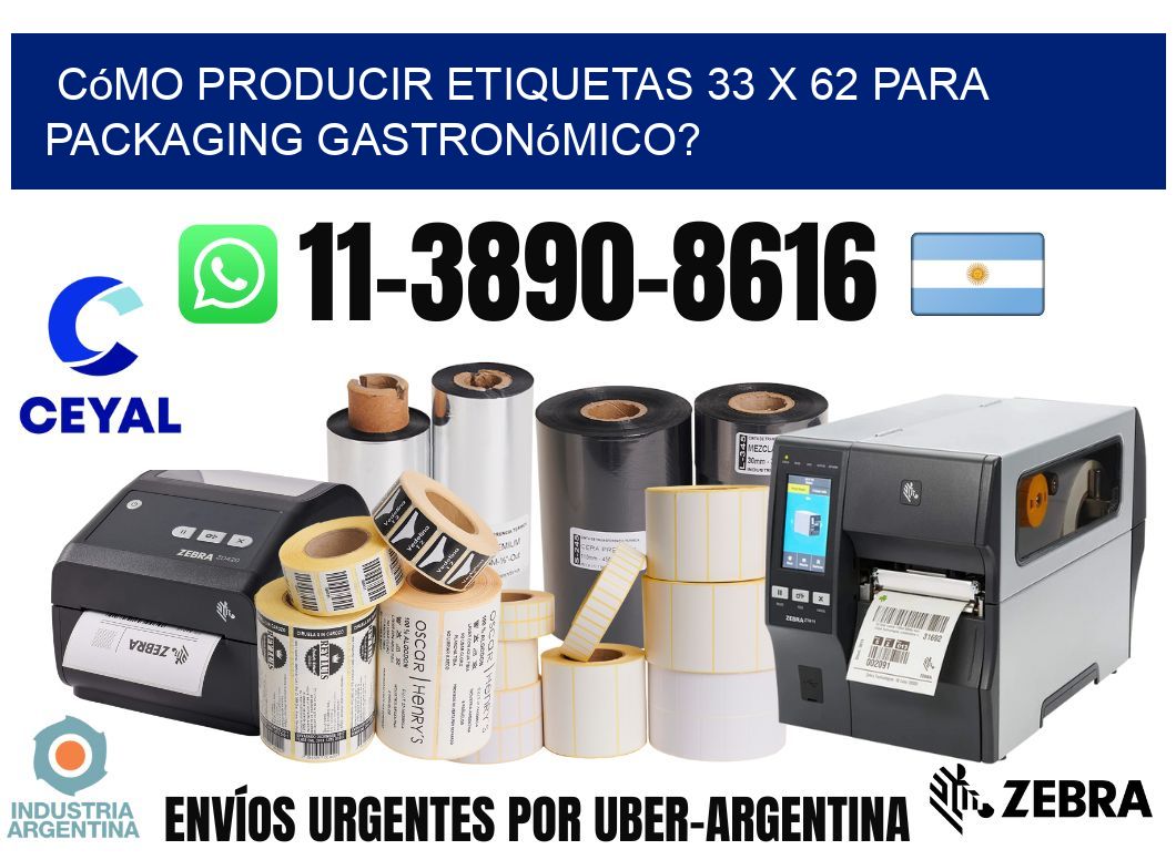 Cómo producir etiquetas 33 x 62 para packaging gastronómico?