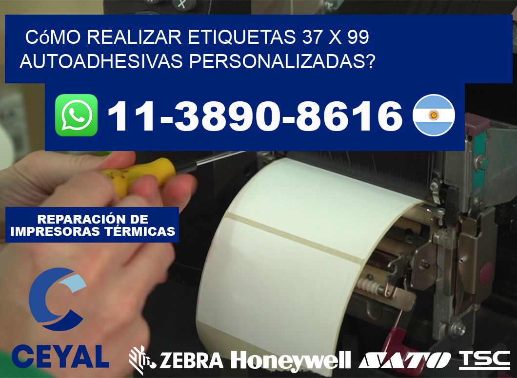 Cómo realizar etiquetas 37 x 99 autoadhesivas personalizadas?