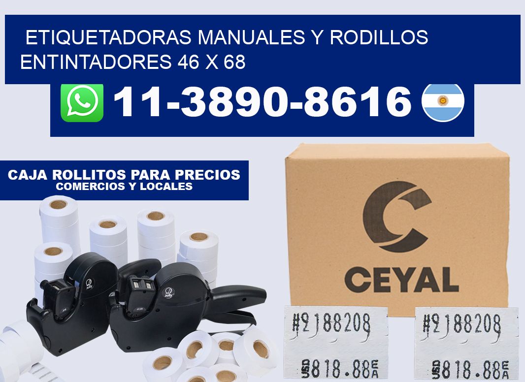 Etiquetadoras manuales y rodillos entintadores 46 x 68