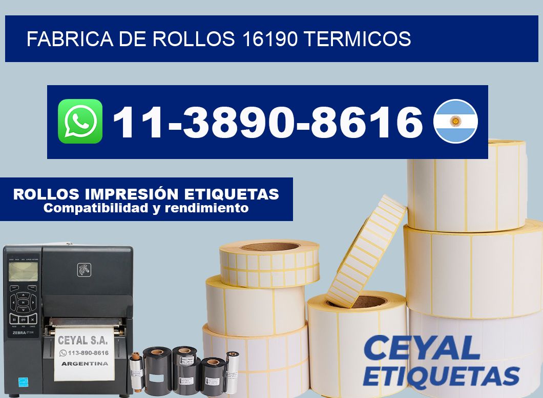 FABRICA DE ROLLOS 16190 TERMICOS