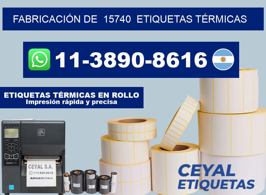 FABRICACIÓN DE  15740  ETIQUETAS TÉRMICAS