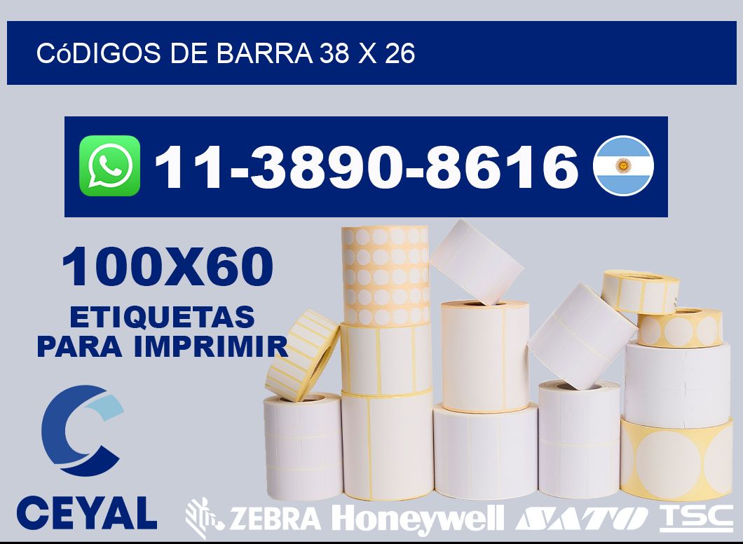 códigos de barra 38 x 26
