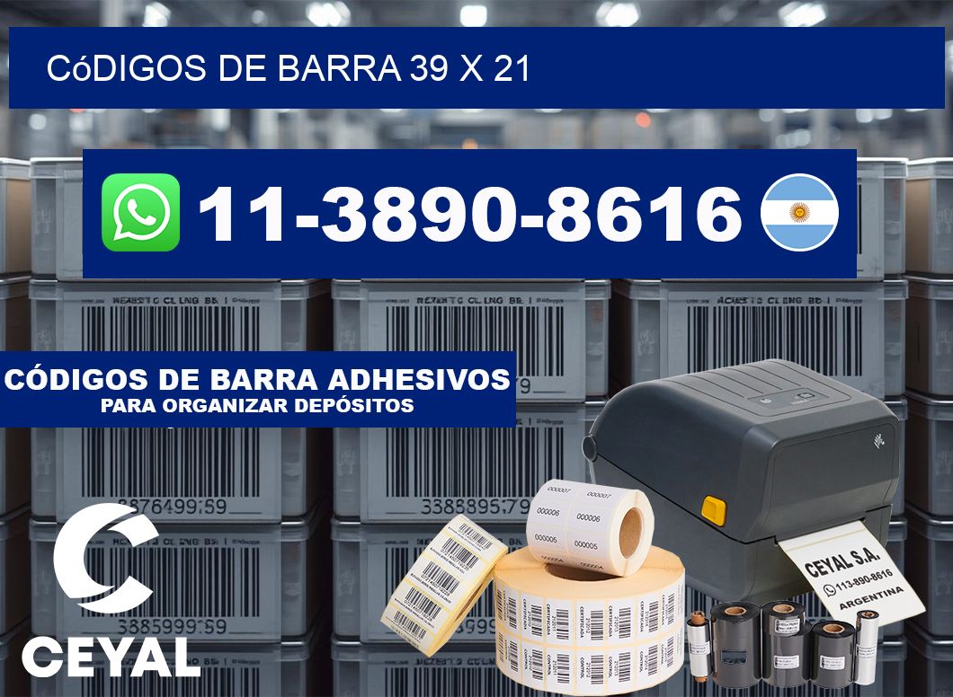 códigos de barra 39 x 21
