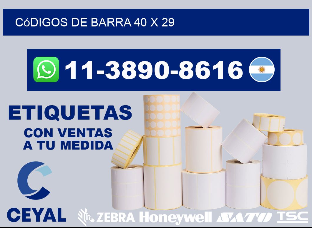 códigos de barra 40 x 29