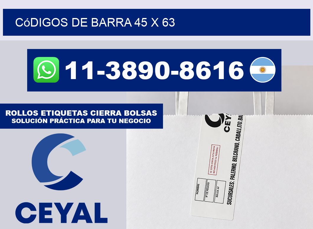 códigos de barra 45 x 63