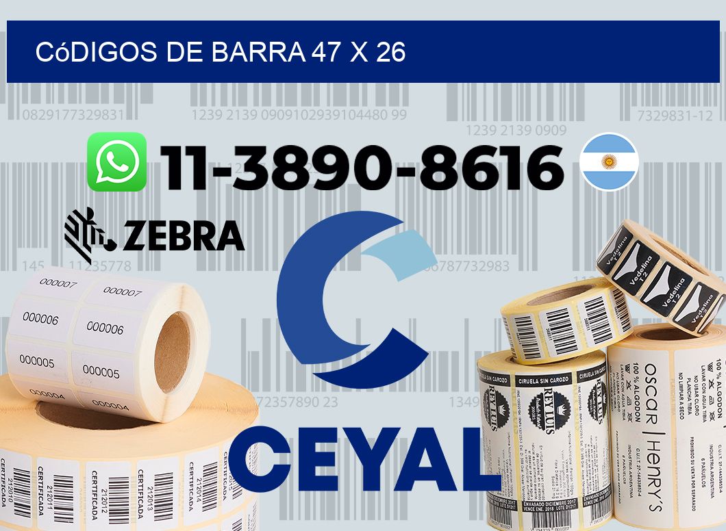 códigos de barra 47 x 26