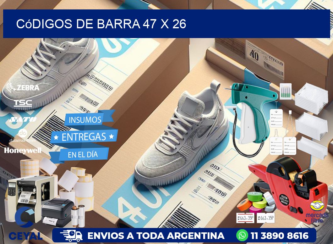códigos de barra 47 x 26