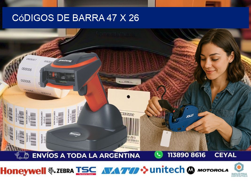 códigos de barra 47 x 26
