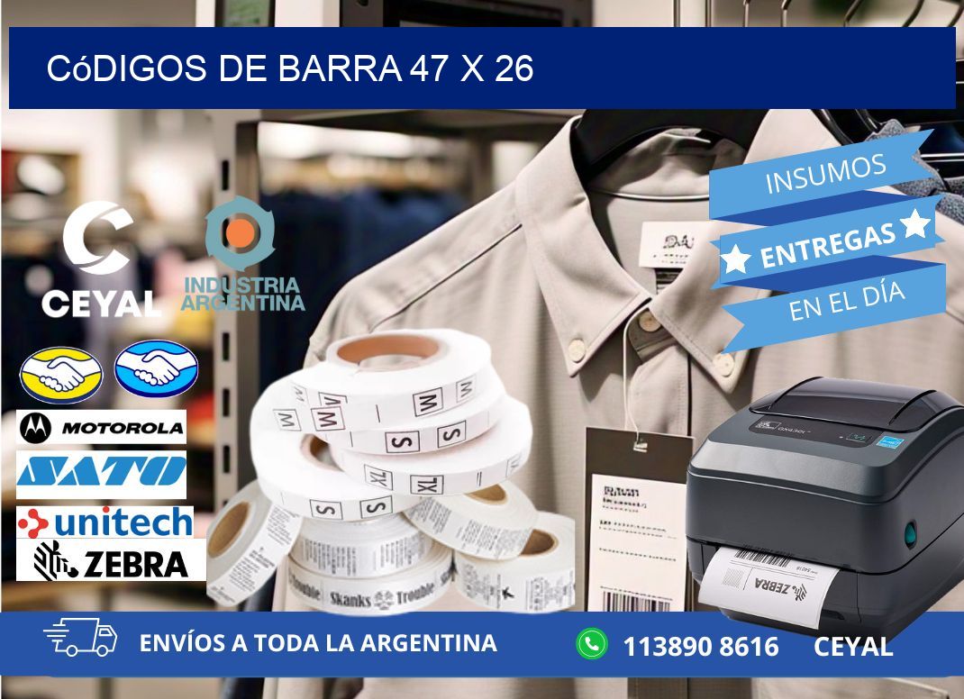 códigos de barra 47 x 26