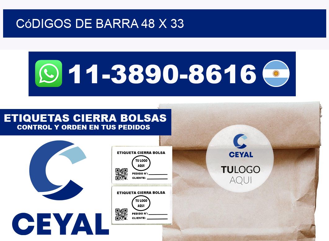 códigos de barra 48 x 33