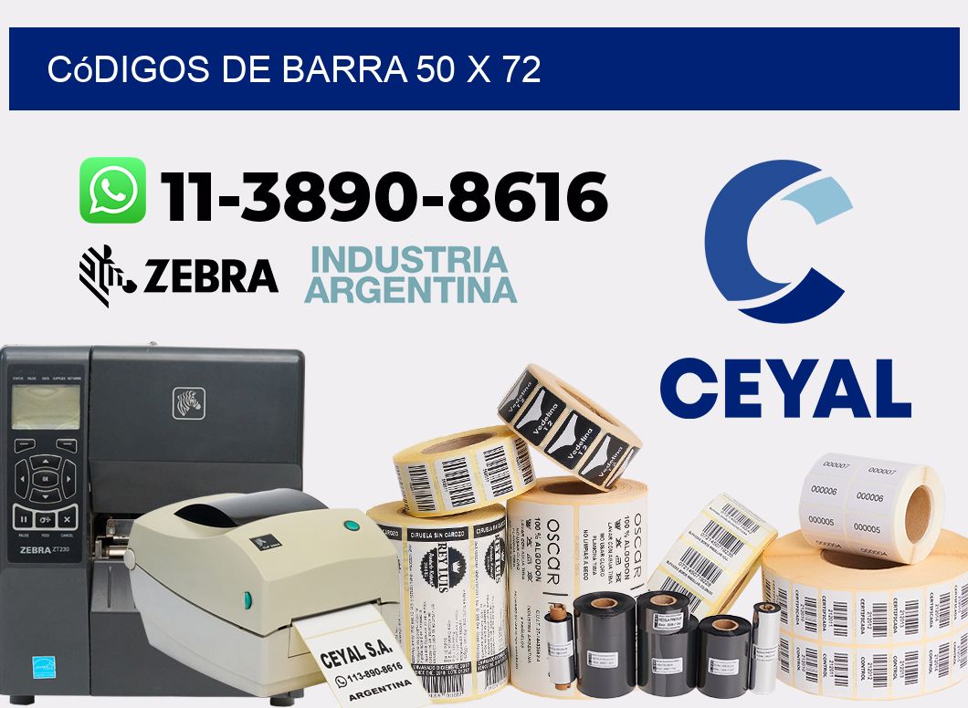 códigos de barra 50 x 72