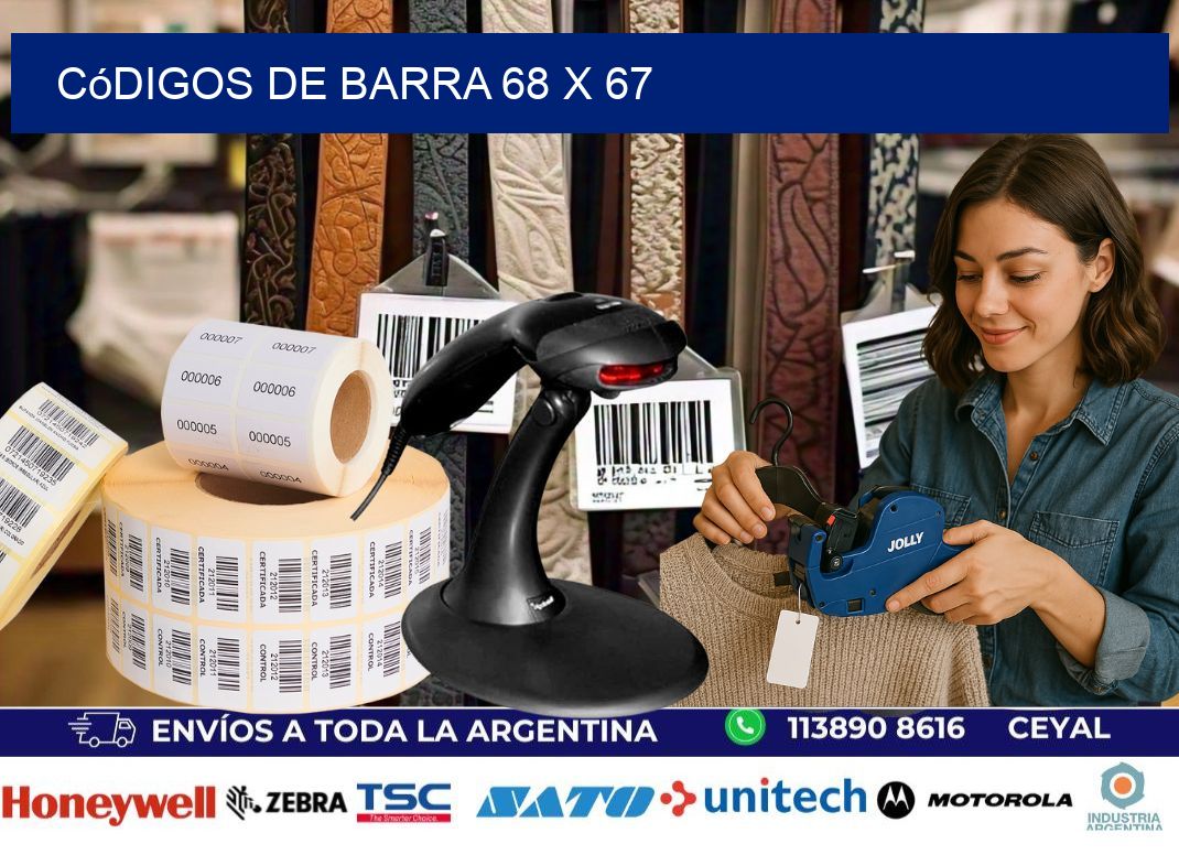 códigos de barra 68 x 67