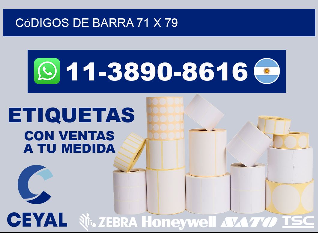 códigos de barra 71 x 79