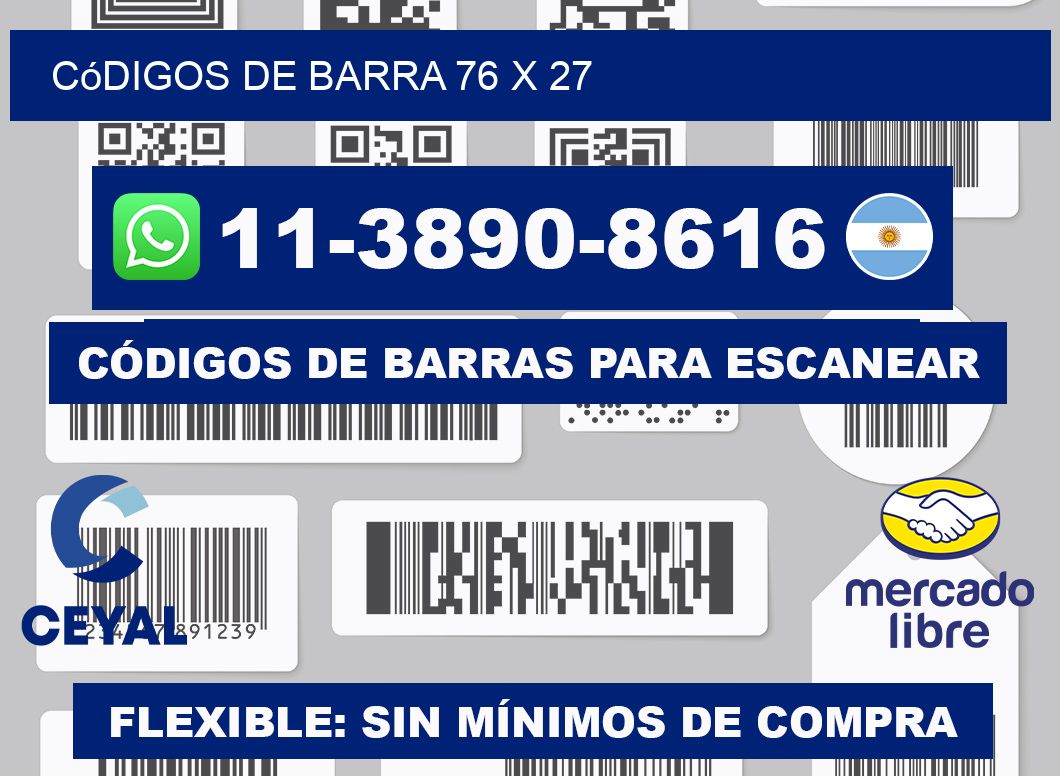 códigos de barra 76 x 27