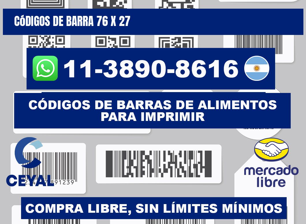 códigos de barra 76 x 27