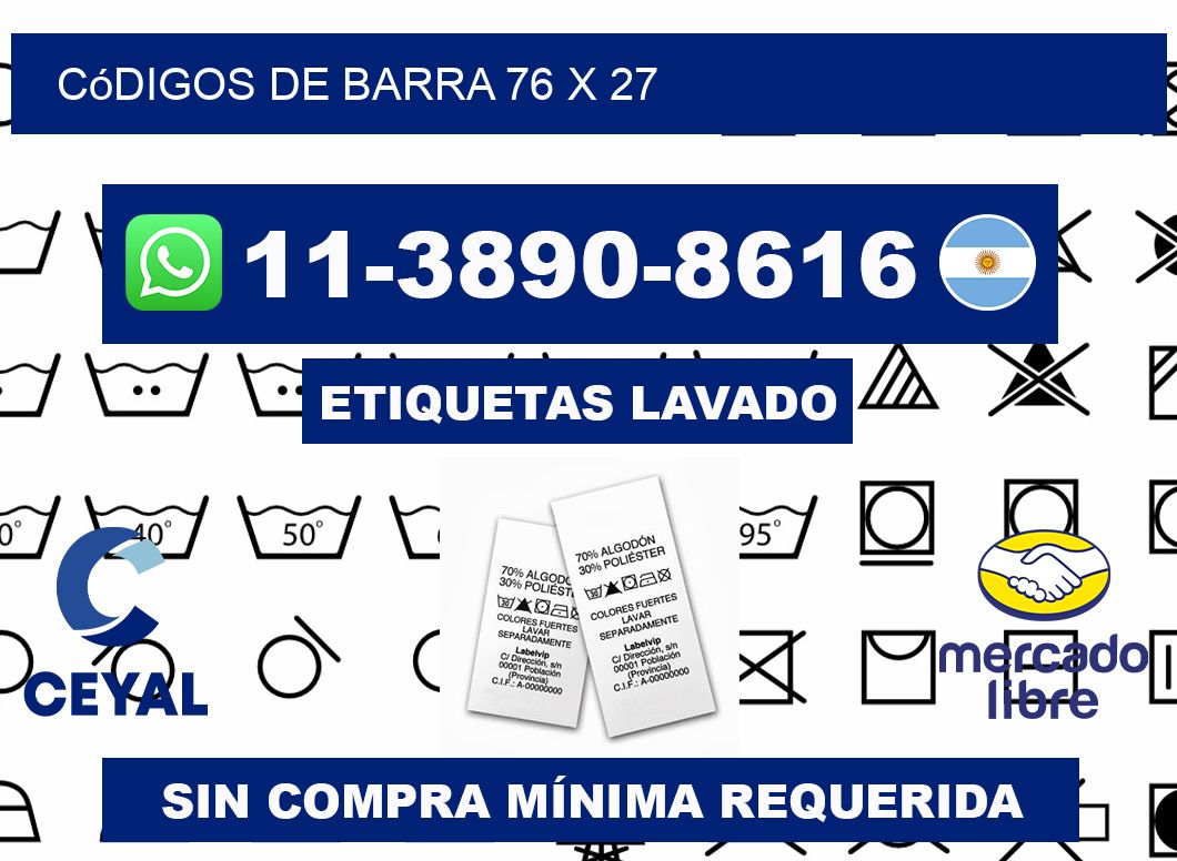 códigos de barra 76 x 27