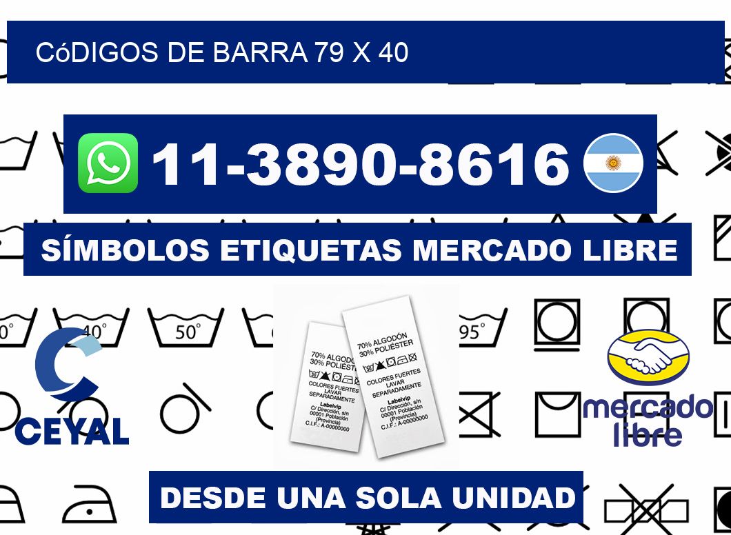 códigos de barra 79 x 40