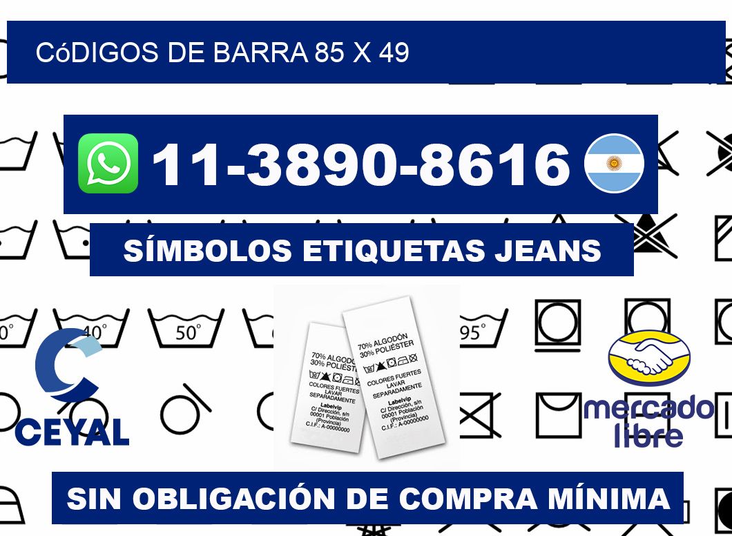 códigos de barra 85 x 49