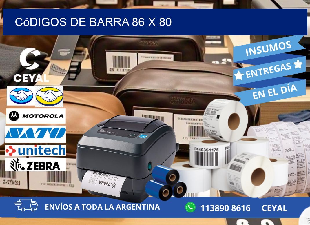 códigos de barra 86 x 80