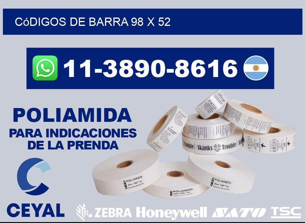 códigos de barra 98 x 52