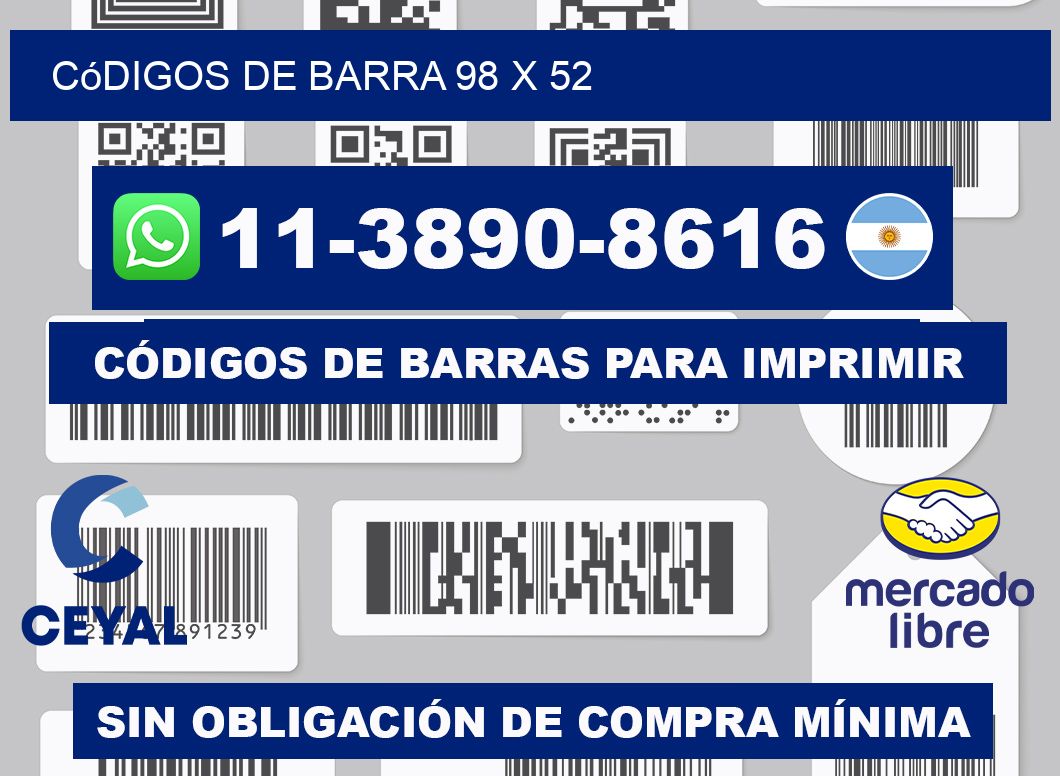 códigos de barra 98 x 52