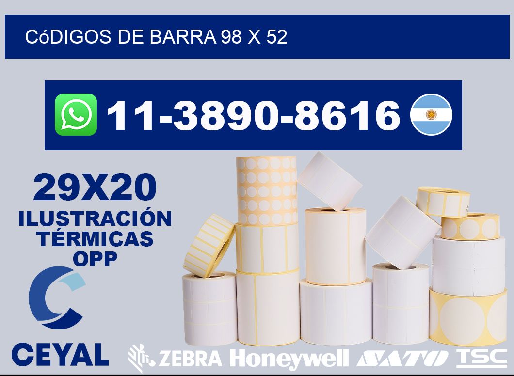 códigos de barra 98 x 52