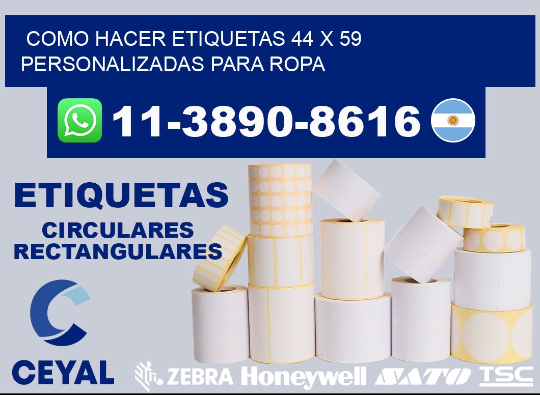 como hacer etiquetas 44 x 59 personalizadas para ropa
