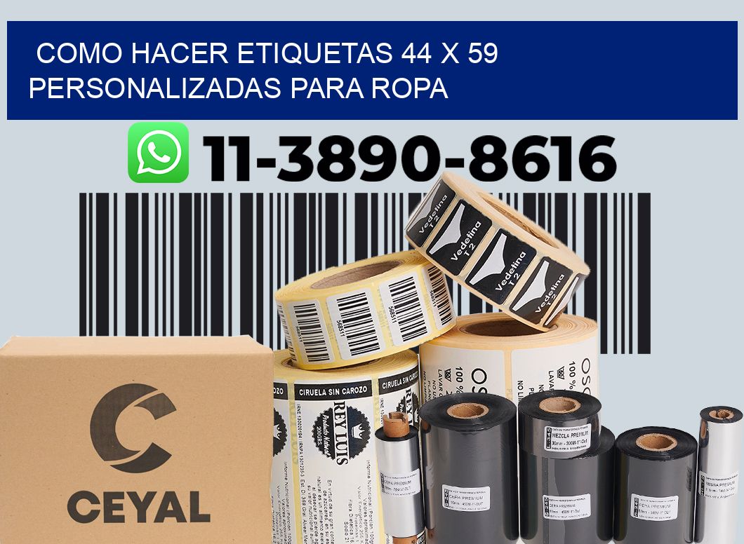 como hacer etiquetas 44 x 59 personalizadas para ropa