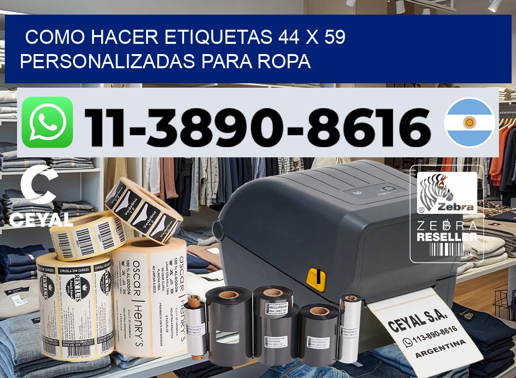 como hacer etiquetas 44 x 59 personalizadas para ropa