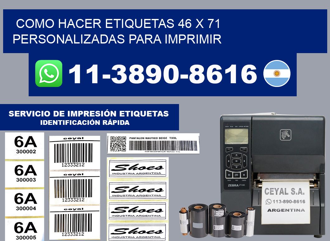 como hacer etiquetas 46 x 71 personalizadas para imprimir