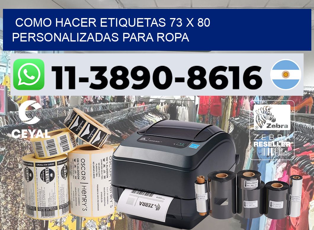 como hacer etiquetas 73 x 80 personalizadas para ropa