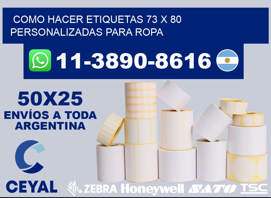 como hacer etiquetas 73 x 80 personalizadas para ropa