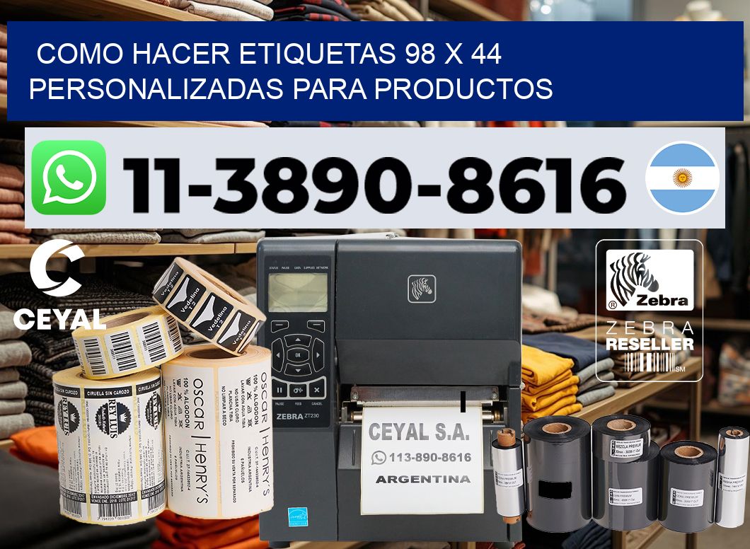 como hacer etiquetas 98 x 44 personalizadas para productos