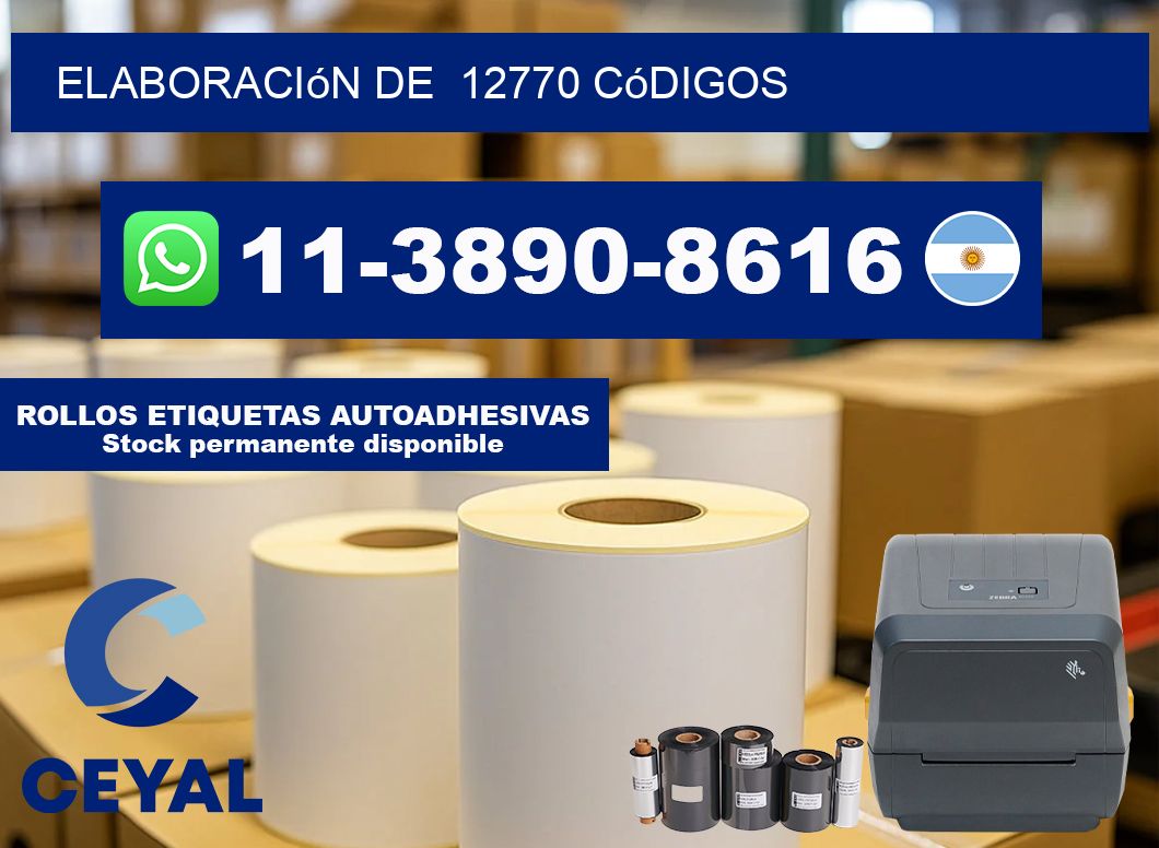 elaboración de  12770 códigos