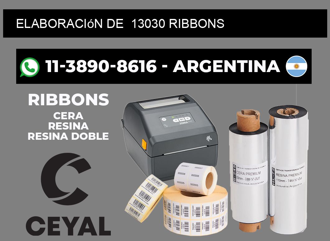 elaboración de  13030 ribbons