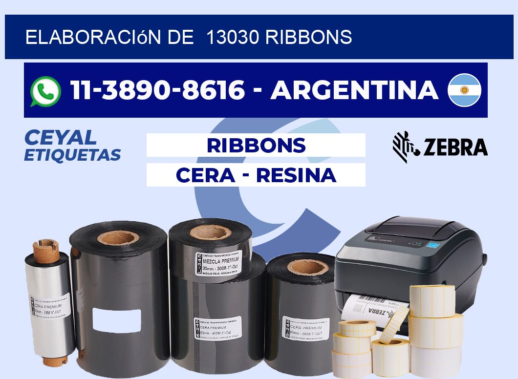 elaboración de  13030 ribbons