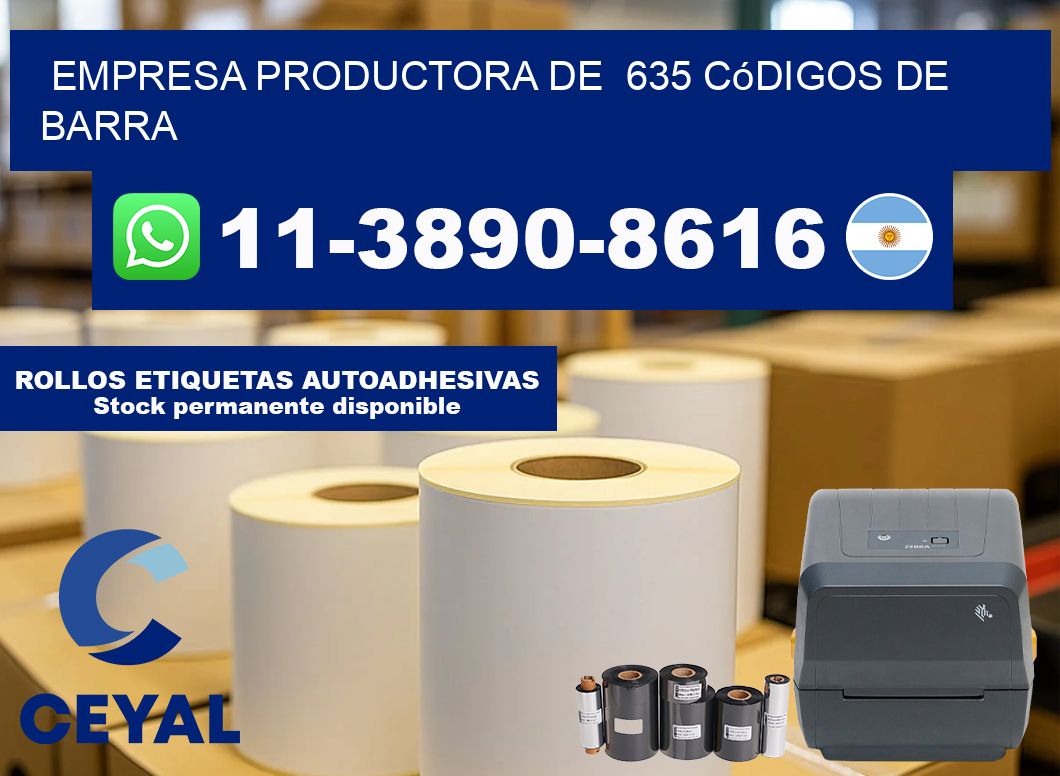 empresa productora de  635 códigos de barra