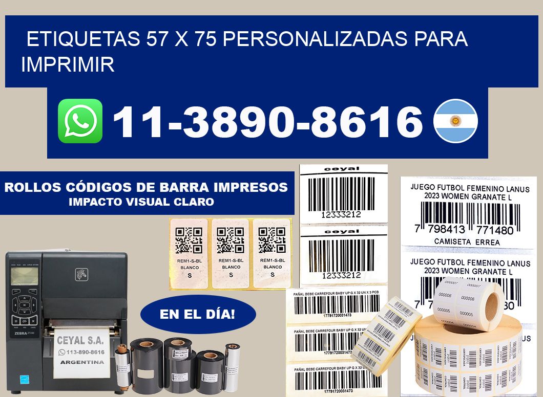 etiquetas 57 x 75 personalizadas para imprimir