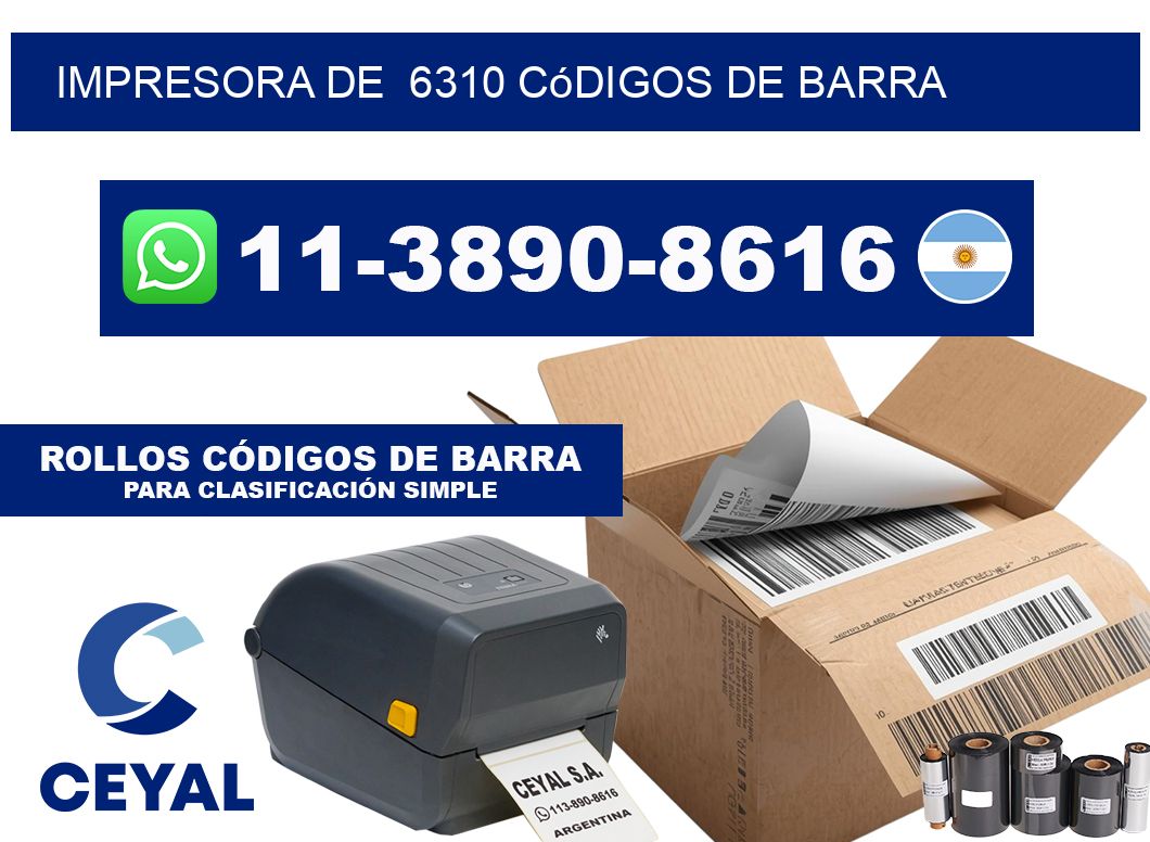 impresora de  6310 códigos de barra