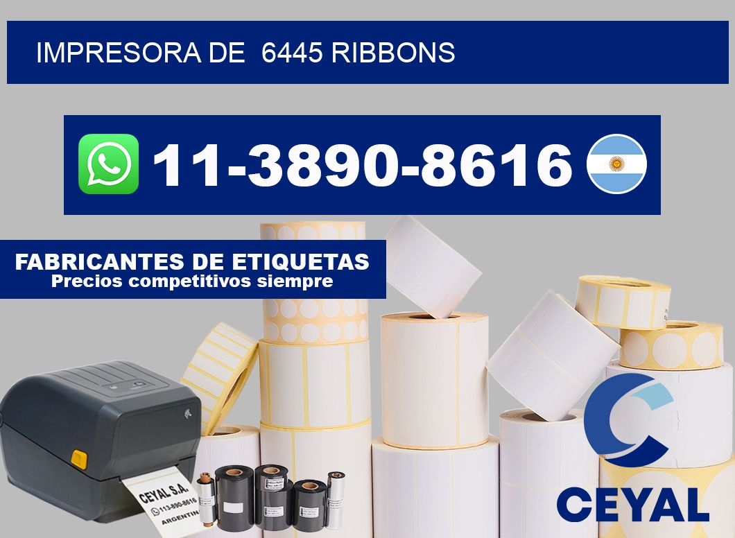 impresora de  6445 ribbons