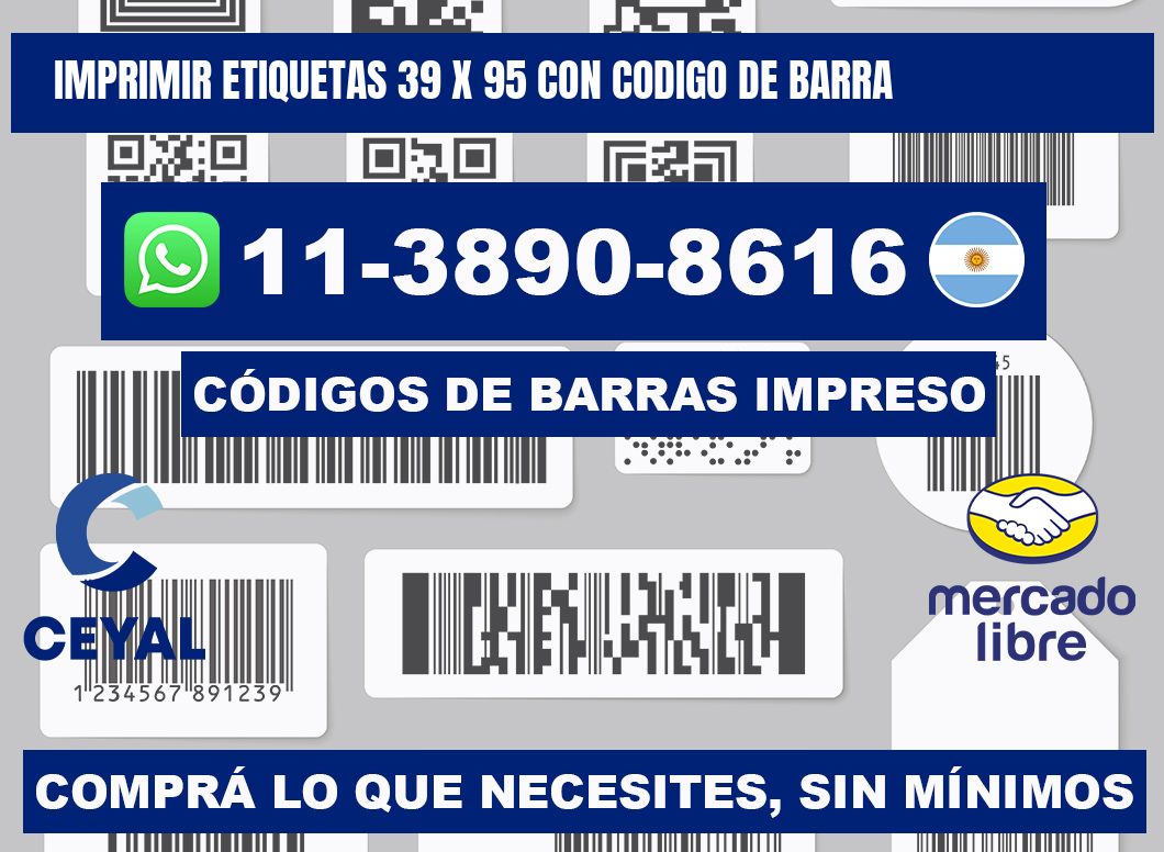 imprimir etiquetas 39 x 95 con codigo de barra